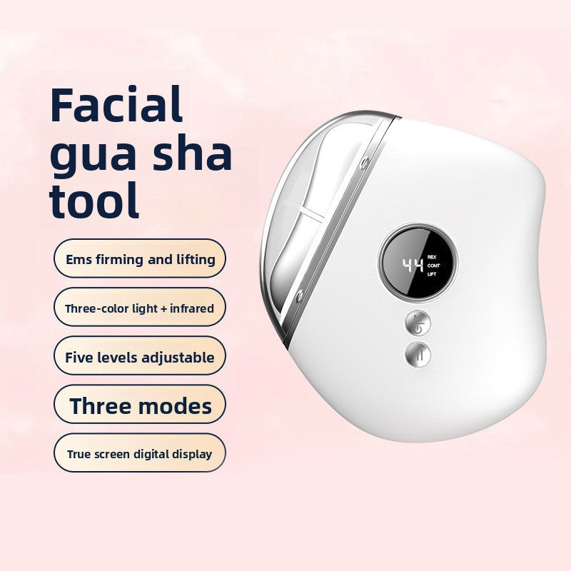 Facial Neck Massager with Microcurrent Vibration Light Therapy